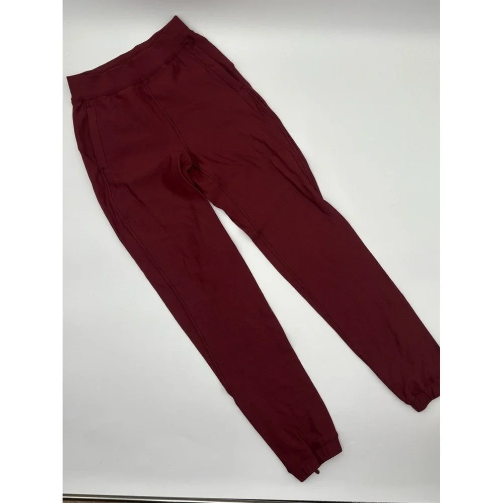 Lululemon Adapted State Tech Fleece Joggers Red Merlot Size 0 NWOT